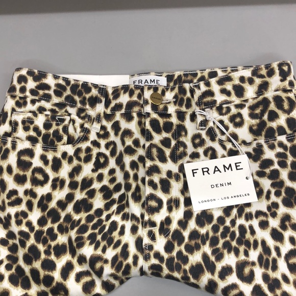 Frame Jeans Ali Leopard Print High Waist Skinny 29 - Picture 9 of 12